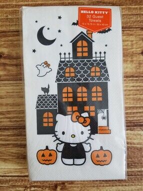 Hello Kitty Halloween Haunted House Guest Towels Napkins 33x40cm 3 Ply Sanrio